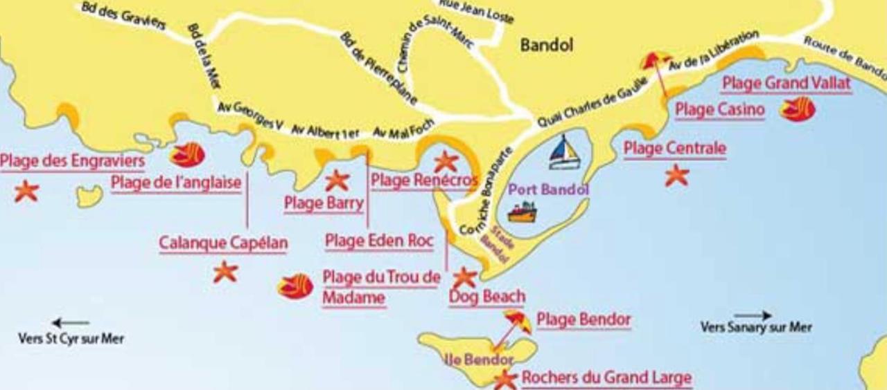 L Annexe 50M De La Plage Bandol Exterior photo